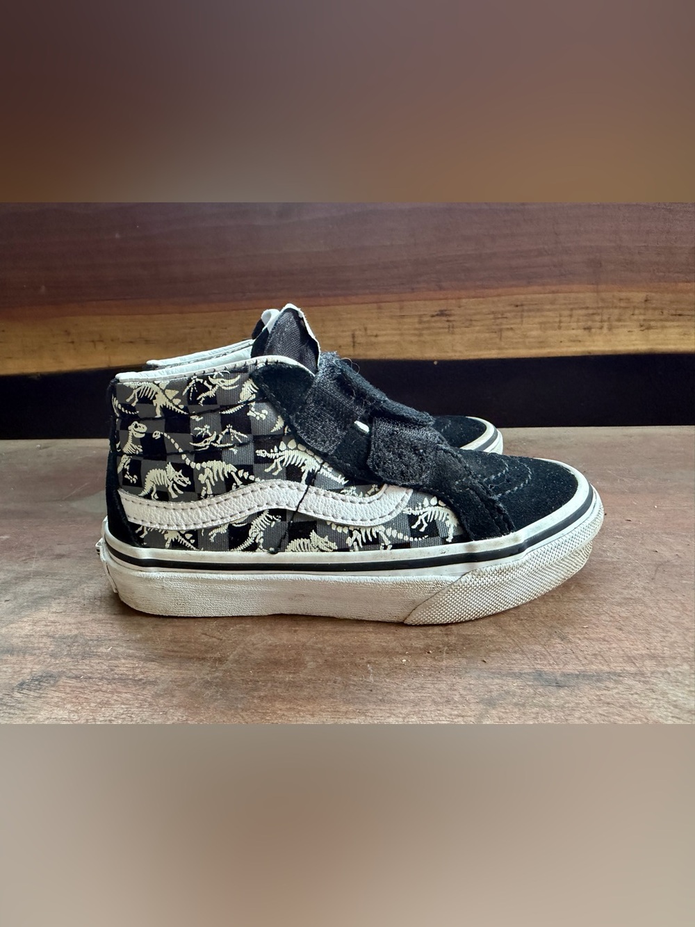 Vans Toddler Dino Glow Skeleton SK8-Mid Reissue V